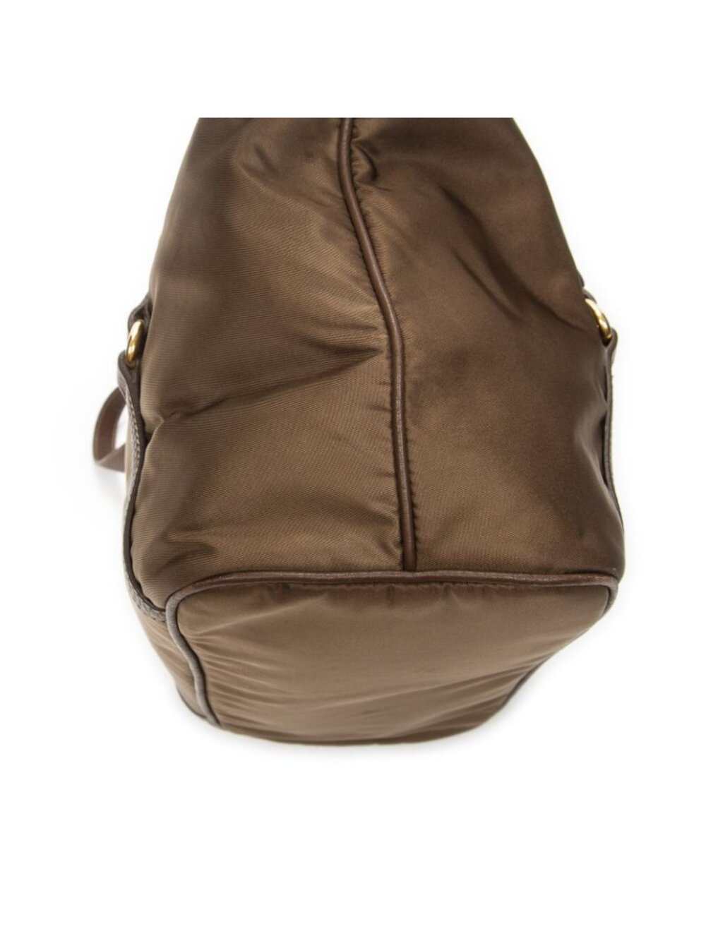 Prada Zip Shopping Tote Brown Nylon Canvas - Picture 7 of 10